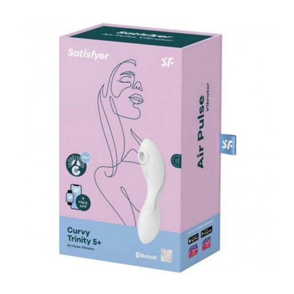 Satisfyer curvy trinity 5+ vibrador de aire blanco 1un
